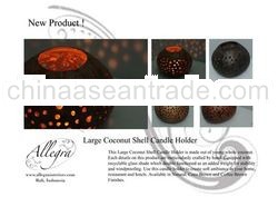 Coconut Shell Candle Holder