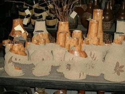 Handicraft for Home decoration: Terracotta vase with sand