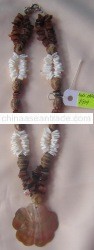 Necklace Accessories Made Of Sea Shells, Sea Stones And Corals
