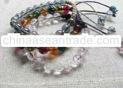 crystal bracelet, beaded bracelet, flat knit bracelet,handmade bracelet
