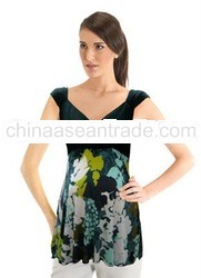 Grape Print Empire Crossover top