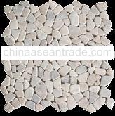 Interlock Mosaic Stone Tile Cream Onyx