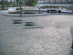 Stamped Concrete Project by QC Phils. under the supervision and installation by F.S. Rivera Home Imp