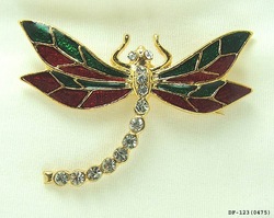 Dragonfly Pin Brooch Austrian Crystal