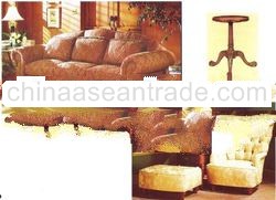 Fabric And Leather Sofa,