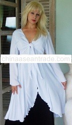 white tie front shirt