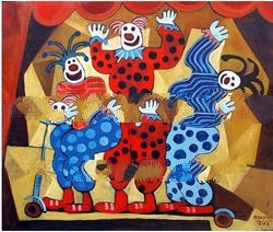 painting - 3 clown