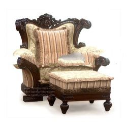 Baroque Sofa with Stool