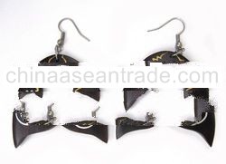 Balinese Painted Wooden Earring