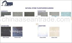Various Color Non-Slip Bali Indonesia Natural Stone Exterior Tiles