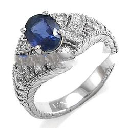 Gold Sapphire Diamond Ring