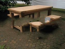 Indoor Reclaimed Teak With Bench