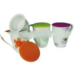 Porcelain Mug with Silicone Lid
