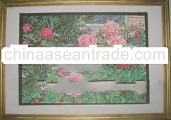 Rose Garden Watercolor Painting