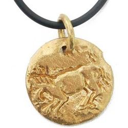 leather cord Brass Necklaces