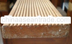 Bengkirai wood panel with groove on top