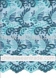 Polyester / Nylon Two Tone Embrodiery Lace