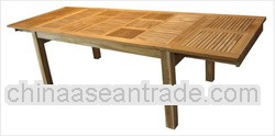 Lumense Outdoor Teak Wood Extention Foldable Dining Table