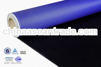0.4mm blue polyurethane coated fiberglass flame retardant material industrial fire protection
