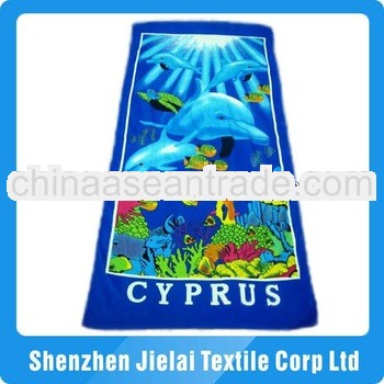 100% cotton Sea design Dolphin Printing Beach Towels