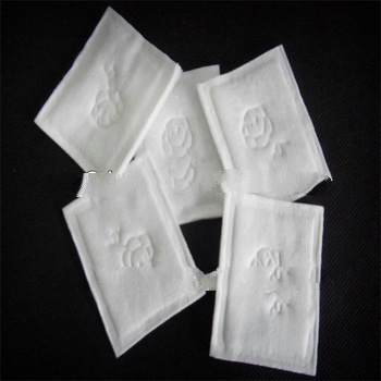 100% cotton square double side rose embossing cotton pad