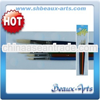 100 pure bristle brush set of 5pcs painting flat brushes
