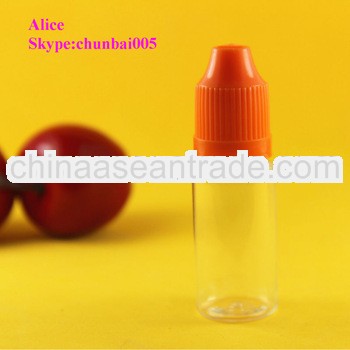 10ml eliquid bottles with colored childproof for eliquid with long thin tip,SGS and TUV