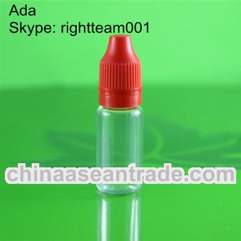 10ml pet bottle with childproof and tamper safety cap long tip