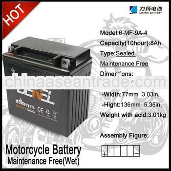 12 volt Motorcycle Batteries packs 9ah