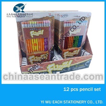 12pcs 7inch fuzzy pencil set