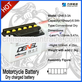 12v 6.5ah Motorcycle Battery with high quality and best price