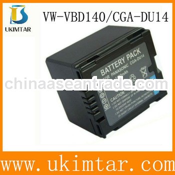 1400mAh vw-vbd140/cga-du14 digital camera battery for Panasonic