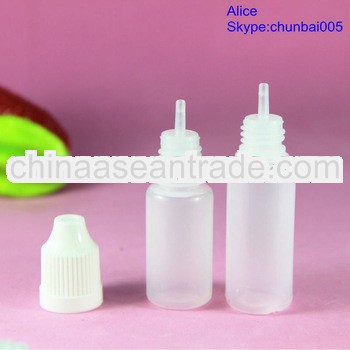 15ml PE bottles 10ml with child resistance cap with long thin tip