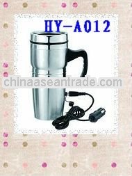 16oz double stainless steel heating cup,electric car mug