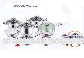 16pcs stainless steel cooker set