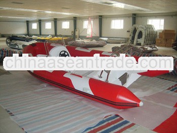 17ft 5.2m double fiberglass hull inflatable fishing vessel for sale