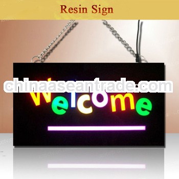 2013 Alibaba new products high brightness welcome led sign for bars/cafes/restaurants