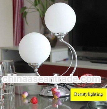 2013 Crescent Bouble Ball White Glass Table lamp (T1041)