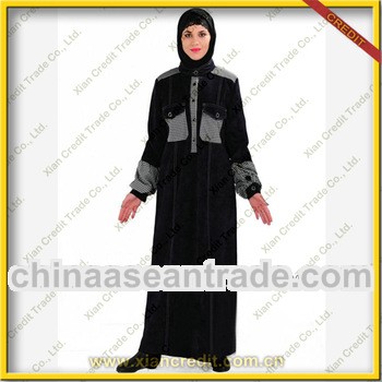 2013 Latest abaya fashion with worsted flannel fabric