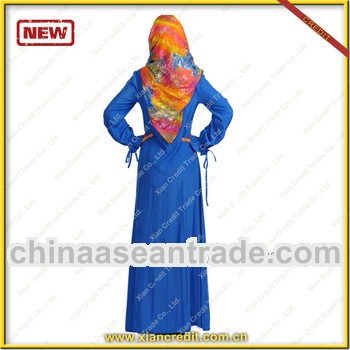 2013 fashion blue arab abaya KDTE-6016