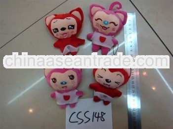 2013 hot sales plush animal keychain toy for baby