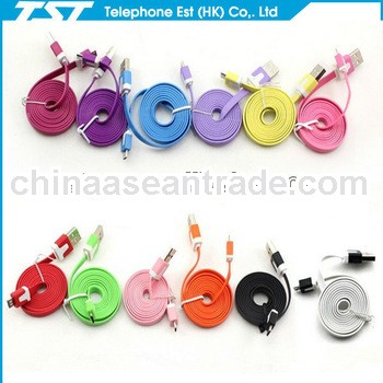 2013 hot selling colorful micro usb data cable