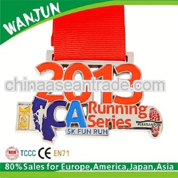 2013 hottest 2012 metal medal with ribbon