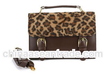 2013 latest stylish leopard print lock catch lady handbag fashion causal already set handbags and sh