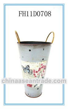 2013 new hand painted Metal Flower pot