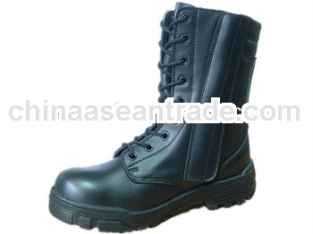 2013 new side zipper patrol policeman waterproof army boots