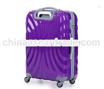 2013 new style bright finish PC trolley suitcase,20 inch 24 inch