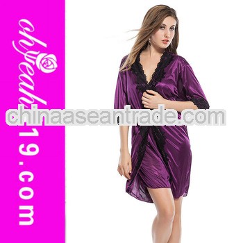 2014Wholesale OEM paypal accept cheap good quality sexy purple turkish sleeping dress