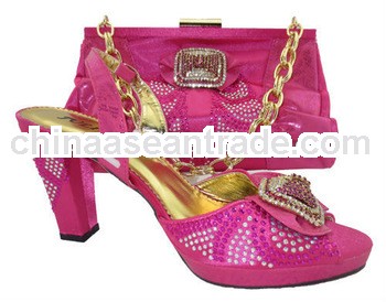2014 Alibaba italian shoes with matching bags sets