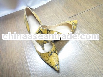 2014 High Heels Snake Printing Leather Woman Shoes